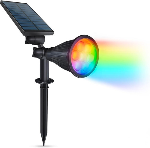 Faretto led solare rgb - faretto,